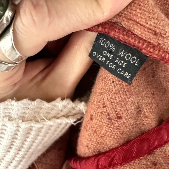 Krista Larson rust Wool Jacket OS sz M/L - Picture 12 of 14